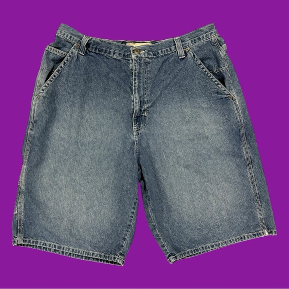 90s American Eagle Carpenter Jean Shorts - Picture 2 of 4